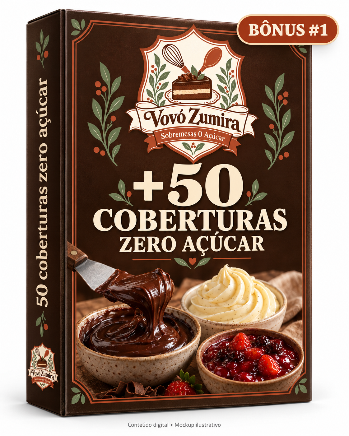 Capa do bônus 1: +50 Coberturas Zero Açúcar